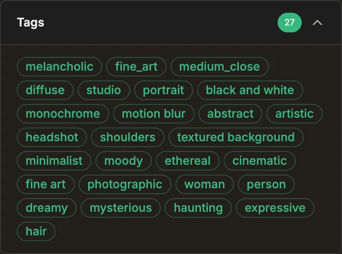 Auto-generated tags for the shot