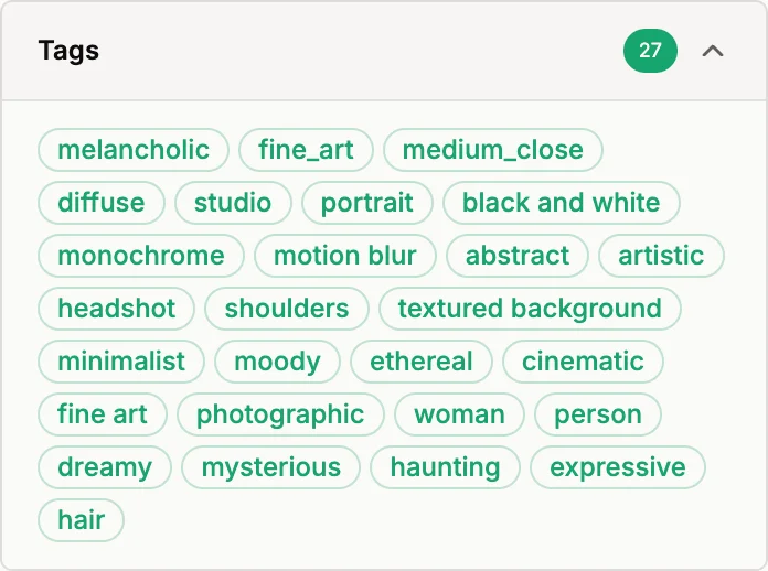 Auto-generated tags for the shot